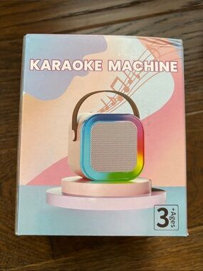 Karaoke Machine Portable Speaker with Rainbow Accent